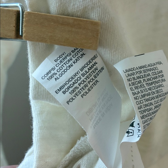 Lucky Brand sz M embroidered 3/4 sleeve shirt EUC feminine prairie cottage boho - Picture 6 of 7